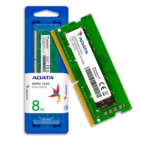 Memoria Ram Ddr4 8gb Sodimm 3200 22 Adata Ad4s32008g22 Sgn TECNOCOMP