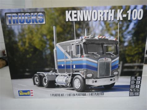 Revell 1/25 Kenworth K100 truck model kit opened sealed inside ...