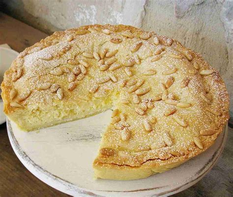 Torta Della Nonna Classic Pine Nuts Custard Cake Cooking Italians