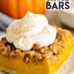 Pumpkin Pecan Custard Pie Bars