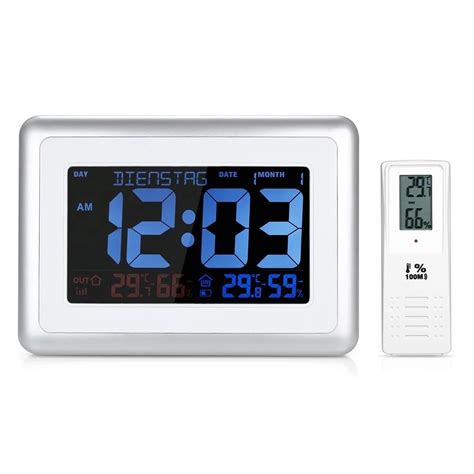 Oem Large Rcc Control Temperature Humidity Meter Clocks Atomic Digital