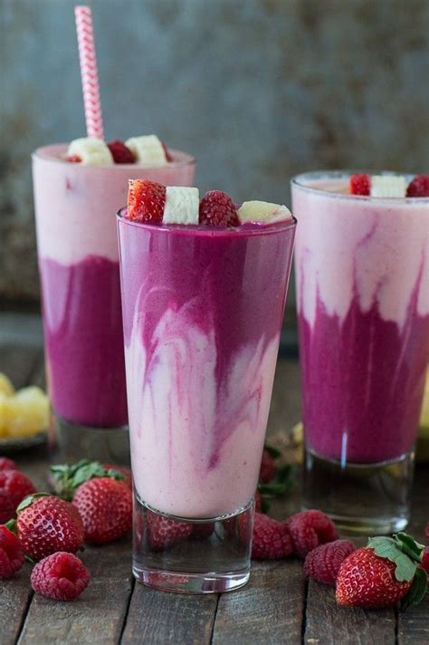 This Two Layer Berry Beet Smoothie Recipe Is Easy To Make Full Of