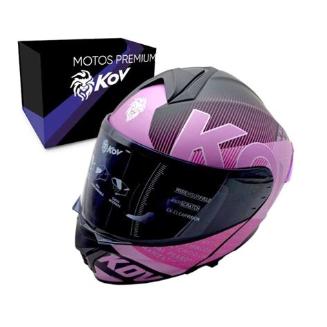 Casco Thunder Flow Morado Kov Motos Premium