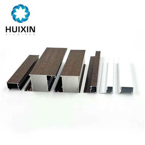 Uzbekistan Wood Grain Casement Windows Aluminum Profiles Extrusion