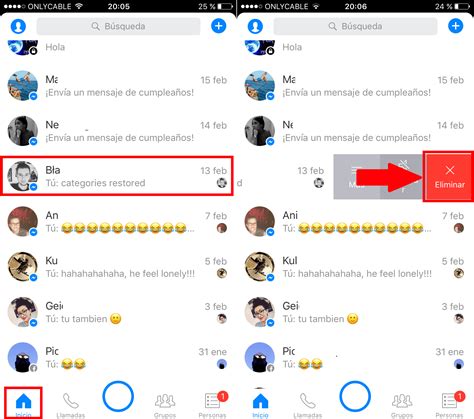 Como borrar fotos videos o mensajes en Facebook Messenger también