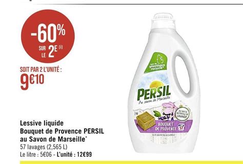 Promo Persil Lessive Liquide Bouquet De Provence Au Savon De Marseille