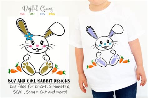 Bunny Rabbits Easter Svg Dxf Eps Png Files