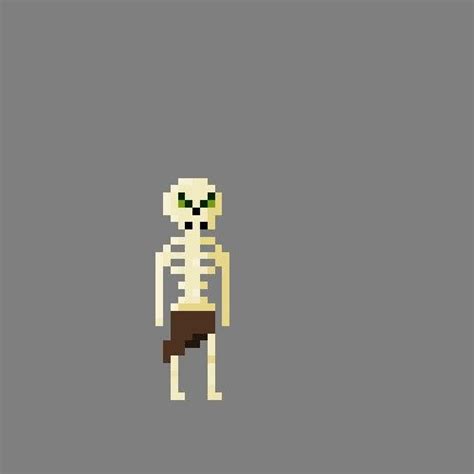 Skeleton Pixel Art X