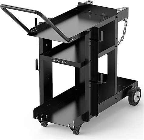 Yeswelder Welding Cart For Tig Mig Welder And Plasma Cutter Three Layer Large Storage 360