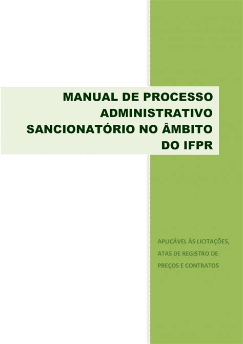 Pdf Manual De Processo Administrativo Reitoria Ifpr Edu Br Wp