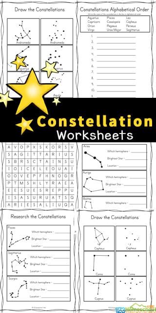 Constellations Worksheets