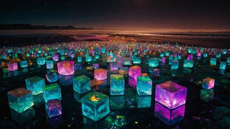 Default Several Medium Phosphorescent Crystal Cube By Elie2027 On