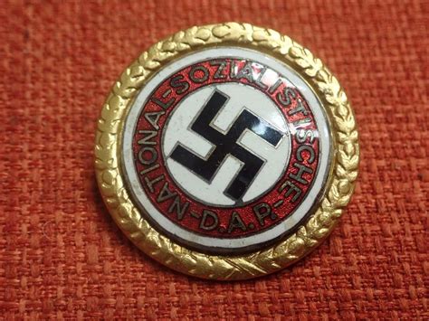 Gold Grade Nsdap Party Badge Spandau Militaria Shop