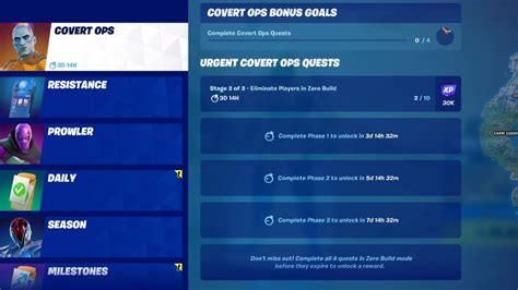 How To Complete Covert Ops Phase 1 Quests In Fortnite Ginx Tv