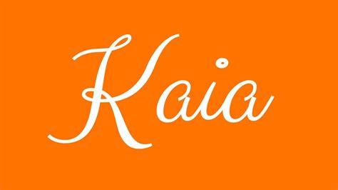 Learn How To Sign The Name Kaia Stylishly In Cursive Writing Youtube