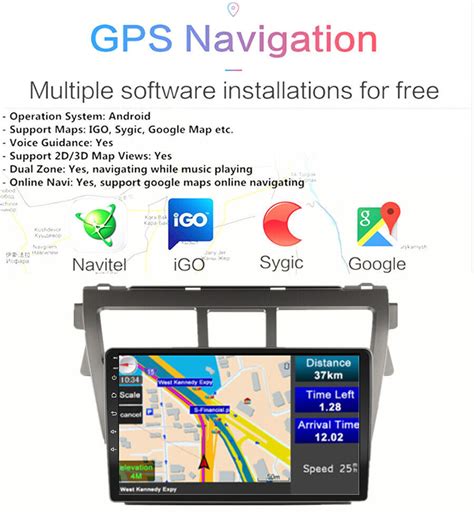 9 1 16G Android 11 Car Stereo Radio GPS Navi WiFi For Toyota Yaris