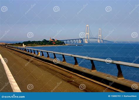 Great Belt Bridge Denmark Stock Image Image Of Connection 15882701