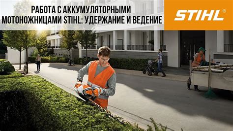 Аккумуляторные мотоножницы STIHL, удержание и ведение инструмента - YouTube