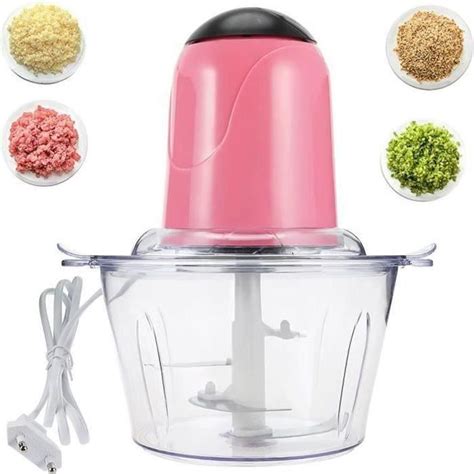 XiaoLD Hachoir Électrique à Viande 4 Lames 2L Mixeur Mini Hachoir Pour