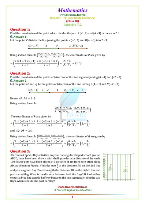 Ncert Solutions For Class Maths Chapter Exercise Online Study