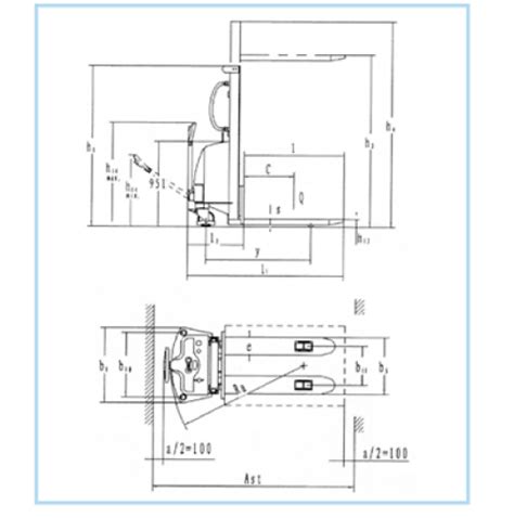 SOLLEVATORE ELETTRICO TRAZIONE MANUALE TRANSPALLET NOVAMACH 1000 KG