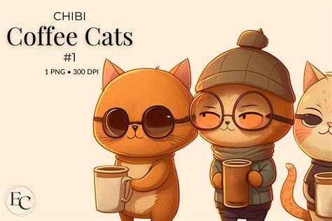 Cool Coffee Cats Sublimation Graphic By Esch Creative · Creative Fabrica