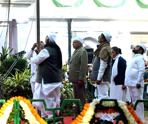 Congress President Mallikarjun Kharge Hoists A National Flag