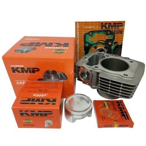 Kit Completo Pistão Cilindro E Juntas Kmp Cg 150 Titan Fan Bros P