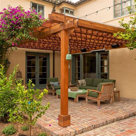 The Lattice Pergola Kit, Custom Made from Redwood