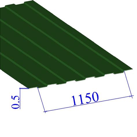 Профнастил окрашенный (полимерный) RAL 6002 С8 0,5х1150 мм - купить ...