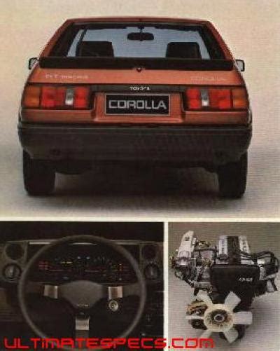 Toyota AE86 Corolla Coupe 1600 Technical Specs, Dimensions