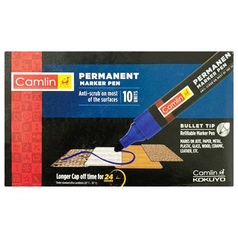 Camlin Blue Permanent Marker Pen Pack Of