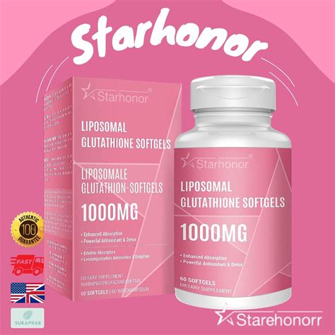 พร้อมส่ง Starhonor Liposomal Glutathione Softgels 1000mg Reduced