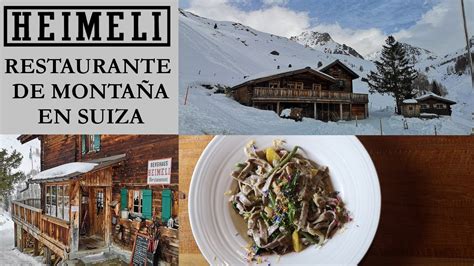 Restaurante De MontaÑa En Suiza Heimeli En El CantÓn De Los Grisones