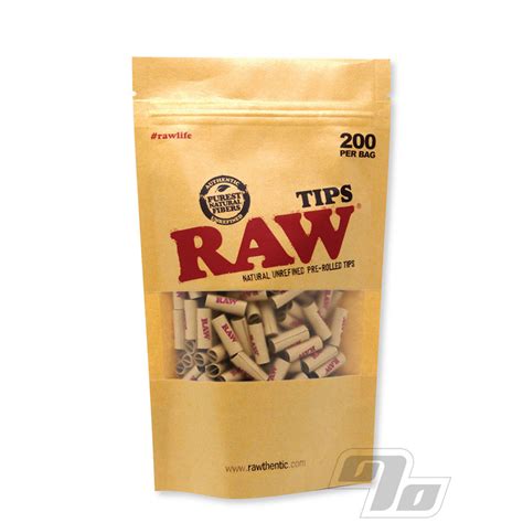 Raw Pre Rolled Tips Bag Of 200 Tips