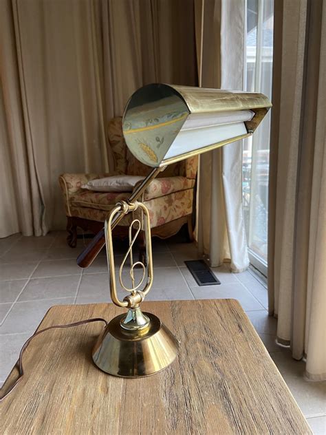 Vintage Musical Note Brass Piano Lamp Etsy