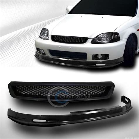 Buy BLACK MU POLY URETHANE FRONT SPOILER BUMPER LIP KIT GRILL GRILLE 99