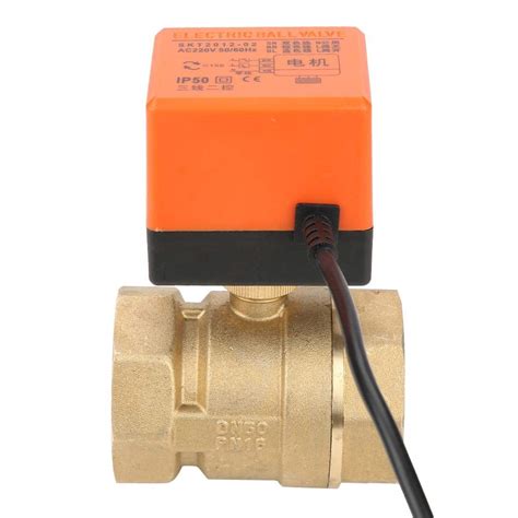 Motorized Ball Valve G2 Dn50 2 Way 3 Wire 2 Point Control Brass Electrical Ball Valve Ac 220v