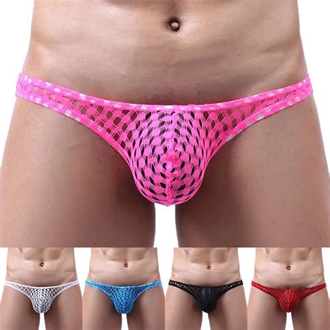 Tanga De Malha Oca Para Homens Biqu Ni De Corda G Bolsa Frontal Cuecas