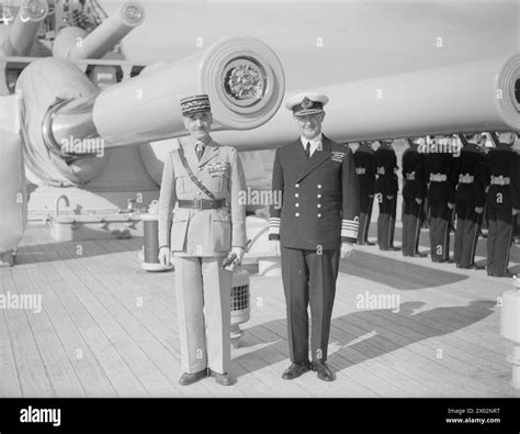 General Catroux Visits Admiral Cunningham On Board The Flagship Hms