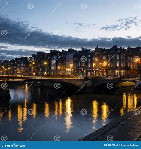 Ha Penny Bridge Dublin Ireland Made With Generative Ai Stock