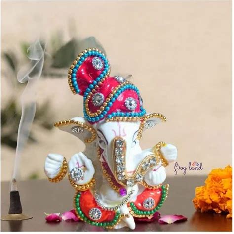 Ganesh Statues Multicolor Polyresin Ganesha God Statue For Interior