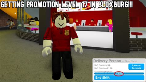 Getting Promotion Level 17 As Pizza Delivery Roblox Welcome To