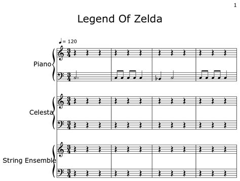 Legend Of Zelda Sheet Music For Piano Celesta String Ensemble