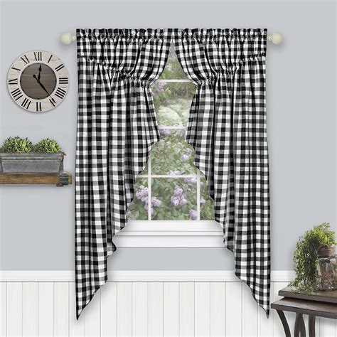 Park Designs Sturbridge Gathered Swag 72 X 36 Black