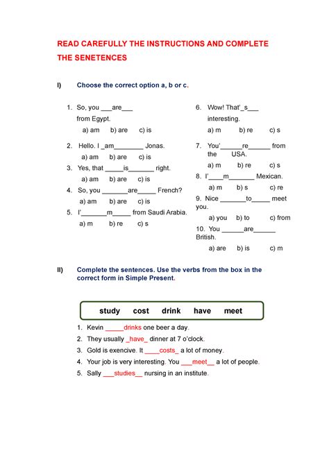 Tarea 1 Ingles 3 Inglés READ CAREFULLY THE INSTRUCTIONS AND