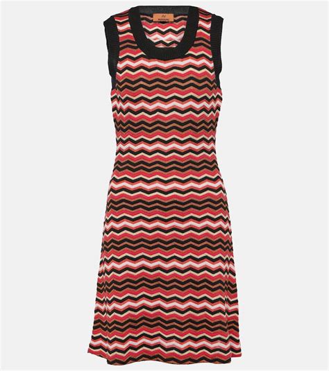 Missoni Zig Zag Cotton Blend Mini Dress Multicoloured Editorialist