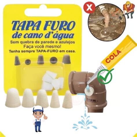 Tapa Furo Cano D Àgua Furado Reparo Fácil 5 Medidas MercadoLivre