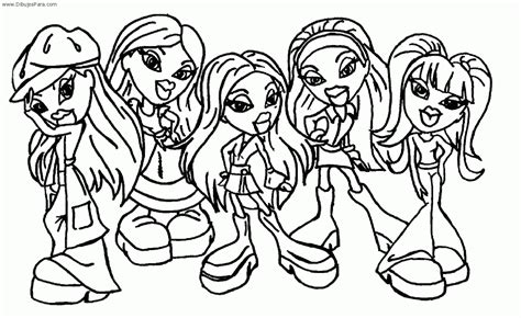 Dibujo De Las Chicas Bratz Para Colorear Dibujos De Las Bratz Para