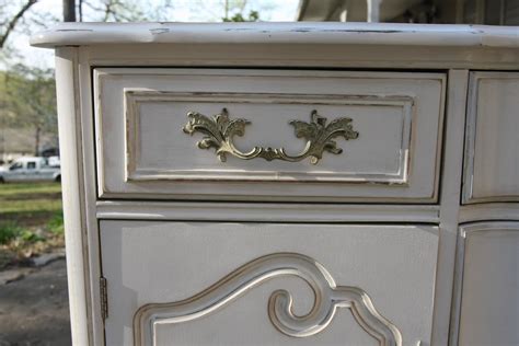 The Green Dresser.: Antique White Buffet Table